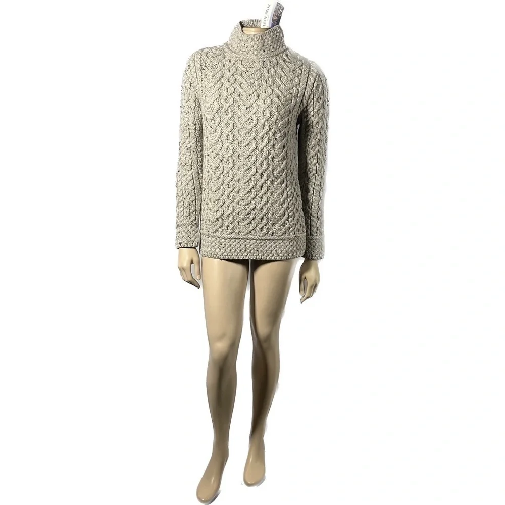 NWT Aran Mor Ireland 100% Merino Cable Knit Sweater - Picture 9 of 16